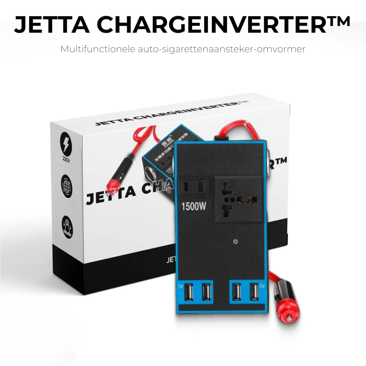 Veelzijdige sigarettenaansteker-omvormer voor auto's - ChargeInverter™ (BEPERKTE PROMOTIE)
